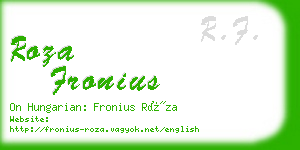 roza fronius business card